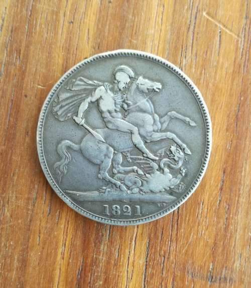 Great Britain King George 1111 Silver 1821 Crown. Nice coin!!