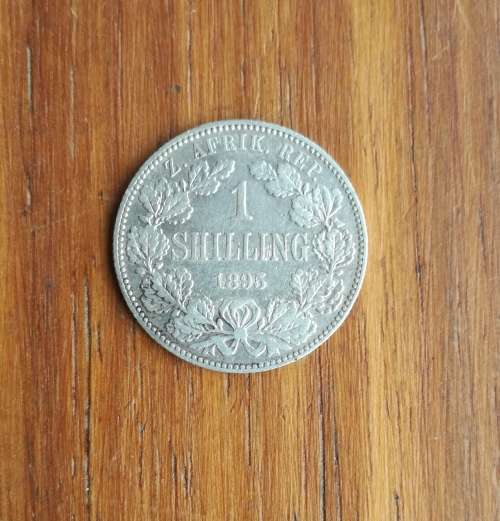 ZAR Paul Kruger 1895 Silver Shilling.