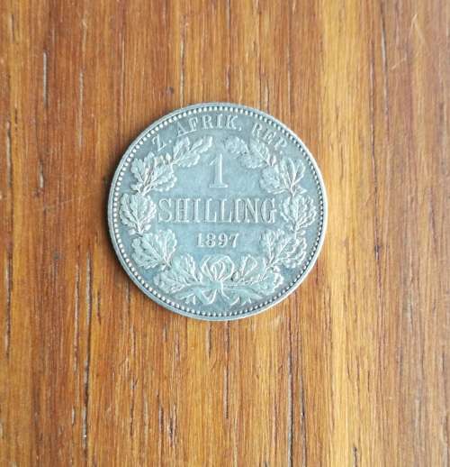 ZAR Paul Kruger 1897 Silver Shilling.