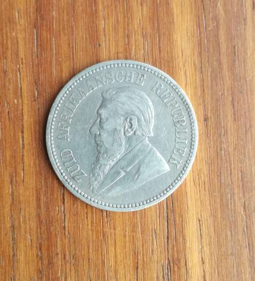 ZAR Paul Kruger 1892 Silver Half Crown.