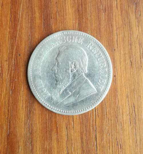 Zar Paul Kruger 1895 Silver Half Crown.