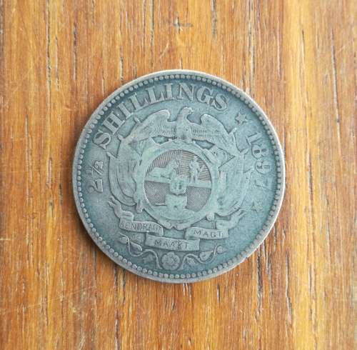 ZAR Paul Kruger 1897 Silver Half Crown.