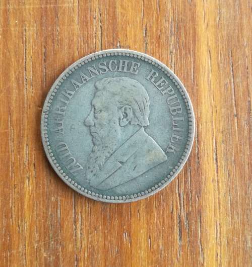 ZAR Paul Kruger 1897 Silver Half Crown.
