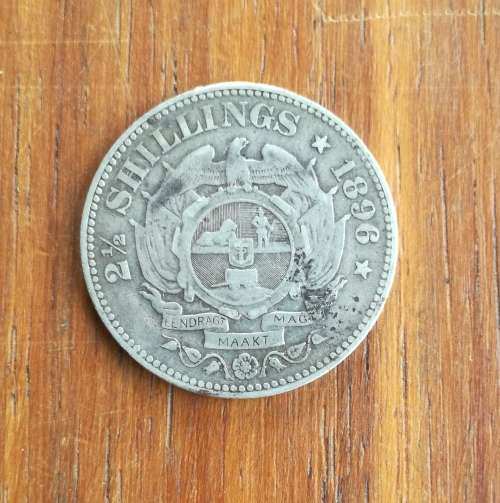 ZAR Paul Kruger 1896 Silver Half Crown.