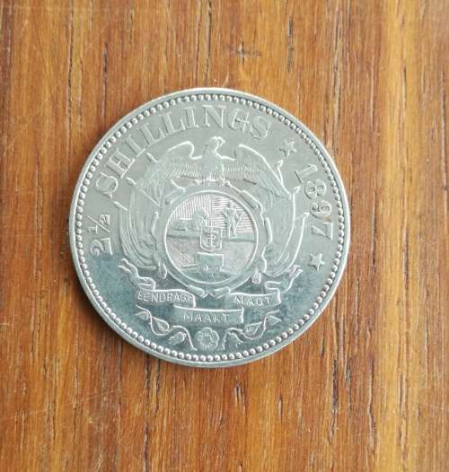ZAR Paul Kruger 1897 Silver Half Crown.