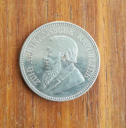 ZAR Paul Kruger 1897 Silver Half Crown.