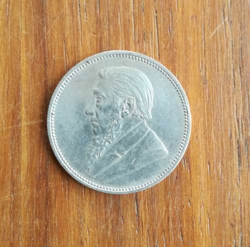 ZAR Paul Kruger 1896 Silver Two Shillings.