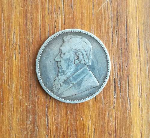 ZAR Paul Kruger 1895 Silver Shilling.