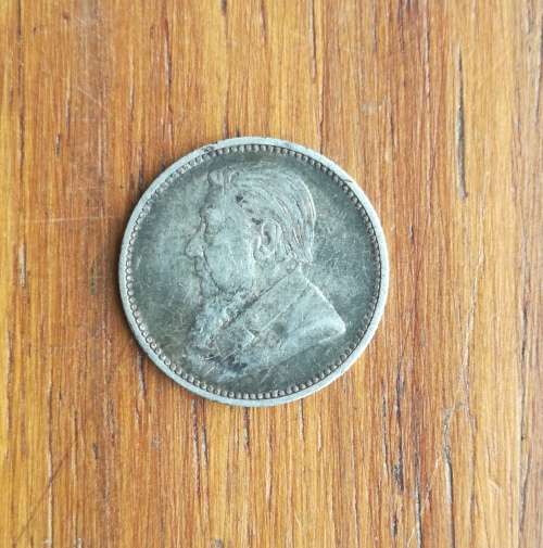 ZAR Paul Kruger 1896 Silver Sixpence.