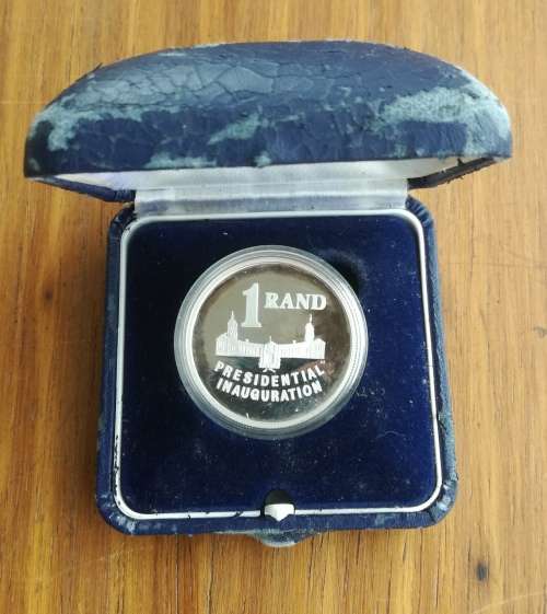 South Africa Silver Proof 1994 Presidential Inauguration One Rand.