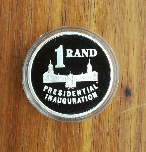 South Africa Silver Proof 1994 Presidential Inauguration One Rand.