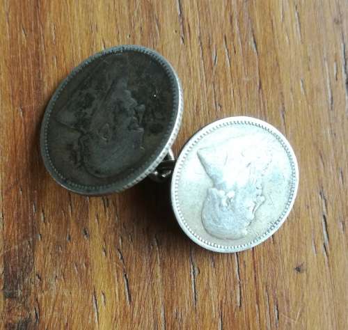 ZAR Paul Kruger Silver Hallmarked Cufflink. Nice item.
