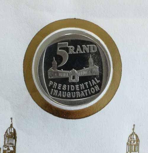 South Africa 1994 Proof Inauguration One Rand in envelope.