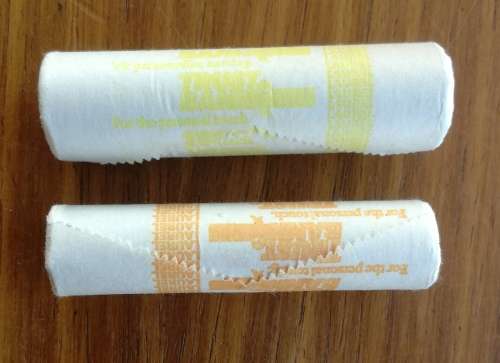 South Africa Trust Bank Full unopened rolls of one cent and two cents.