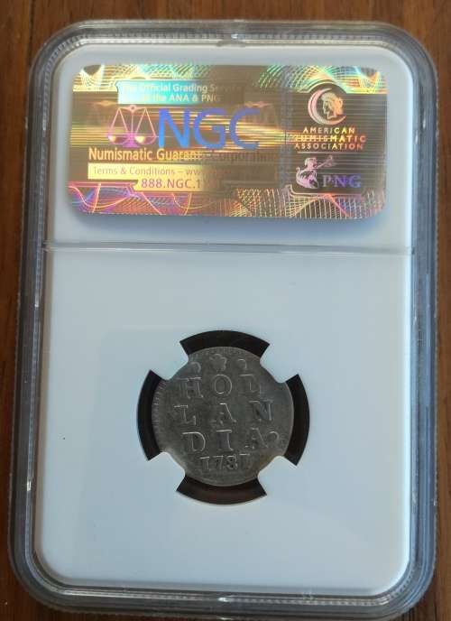 Province of Holland 1731 Silver 2 Stuiver.  NGC VF25
