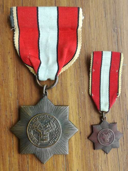 WW11 Shanghai Municipal Council Medals. China 1937 Japanese Emergency. ( RARE) Last sold for 350$