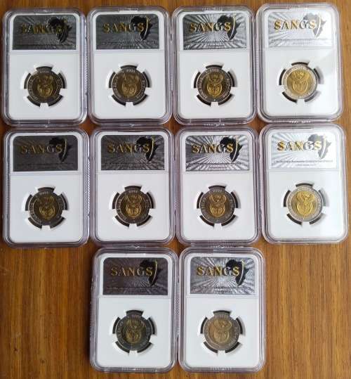 Mandela 10 Graded 90TH birthday coins. One bid takes all.