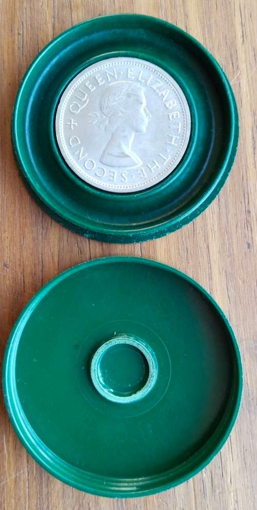 Southern Rhodesia 1953 Silver Crown in Green Captule.
