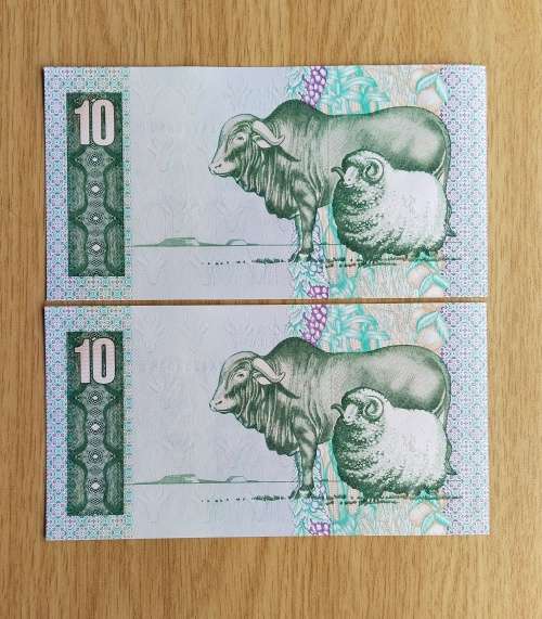 Replacement South Africa 2 UNC de Kock R20 Bank Notes.