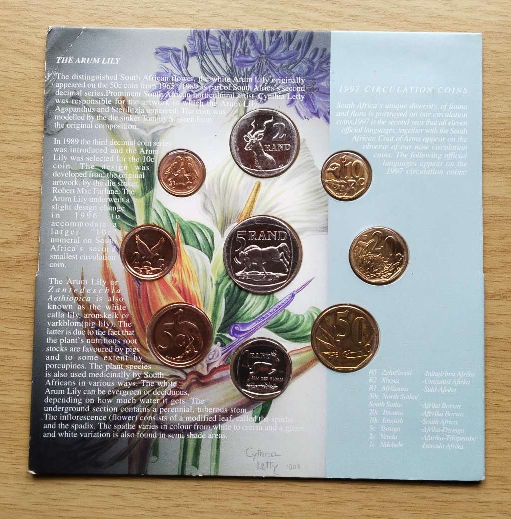 South Africa 1997 UNC Coin Set.