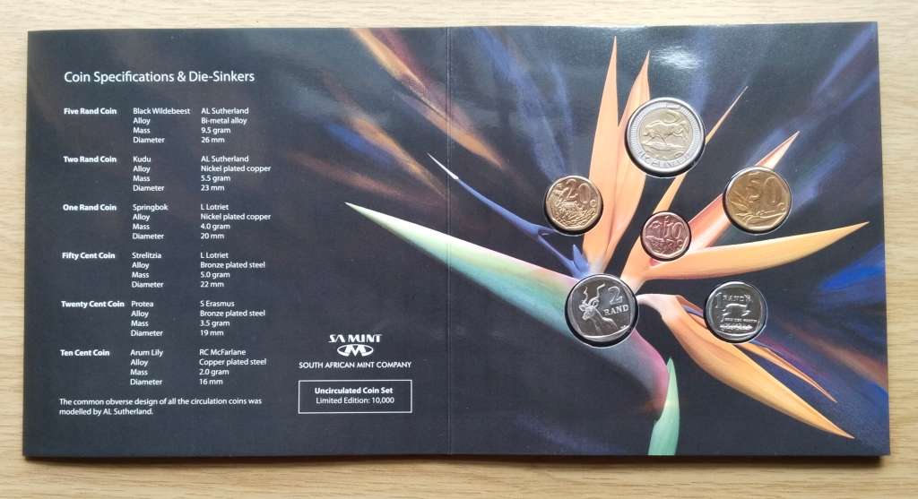 South Africa 2016 UNC Coin Set.