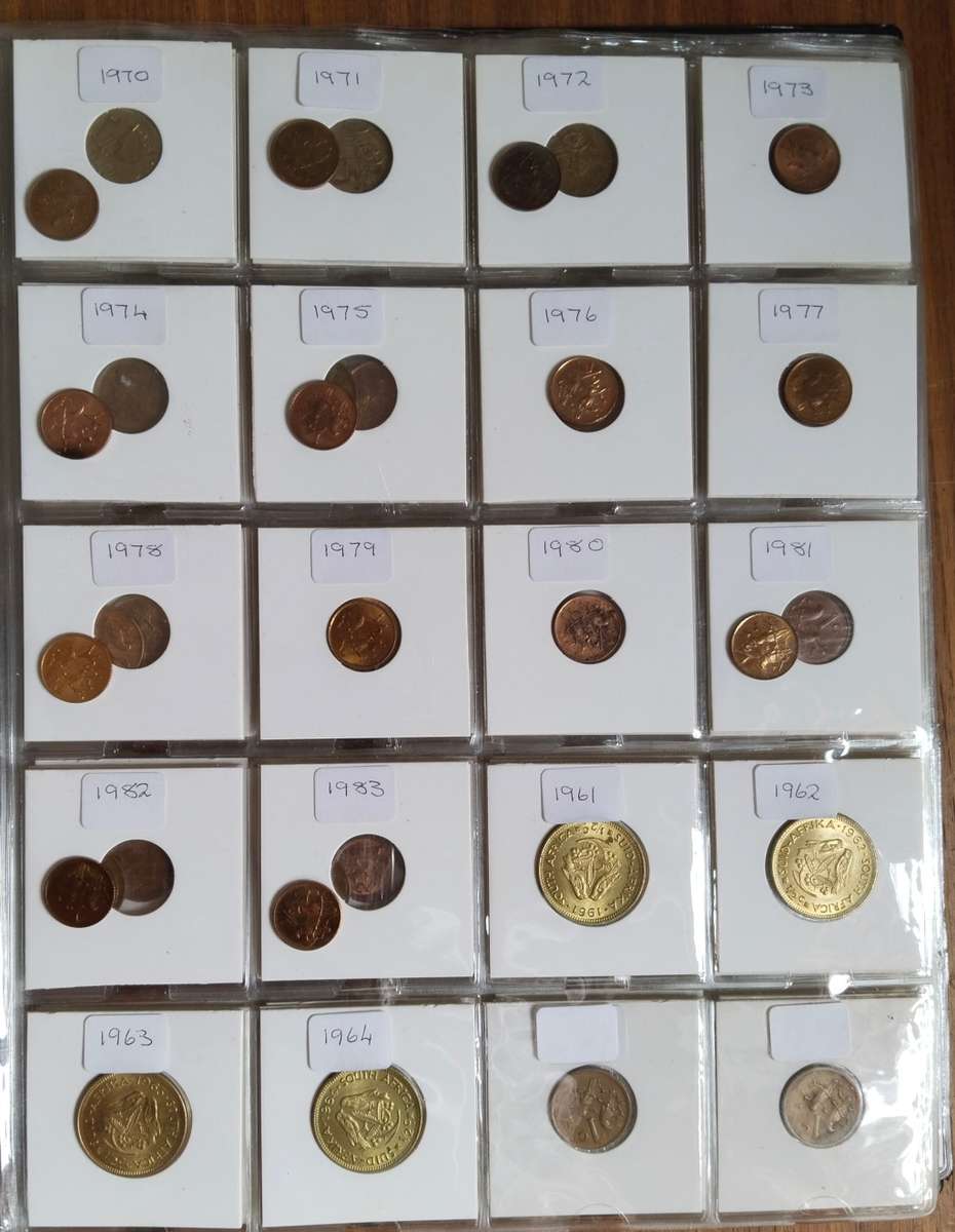 Collection of 166 Republic of South Africa coins with album. Some Good.