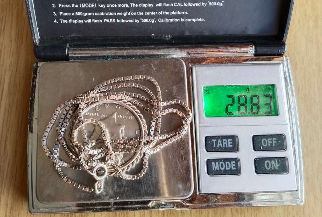 America 1967 Silver Hall Dollar with silver clasp and Chain. Please Read.