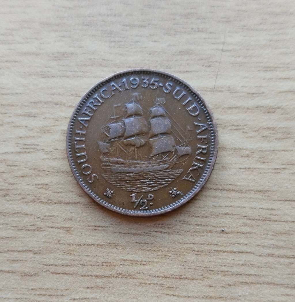 South Africa 1935 Half Penny.