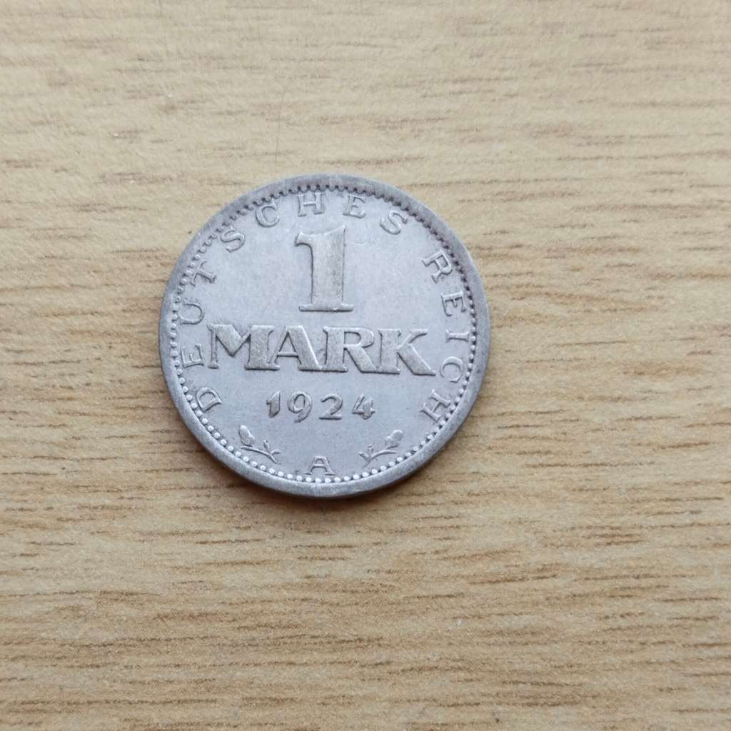 Deutsche Reich 1924 A Silver 1 Mark. Nice coin.