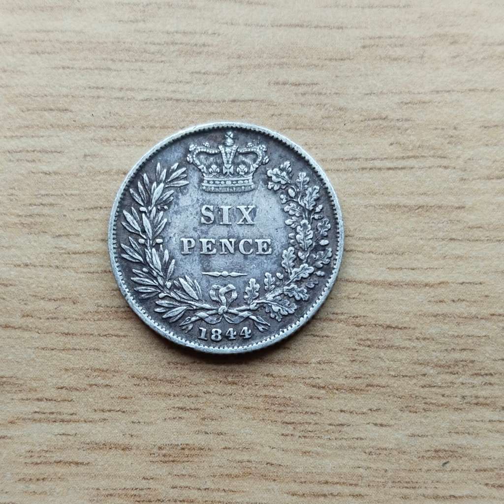 Great Britain 1844 Silver Sixpence. Nice coin.