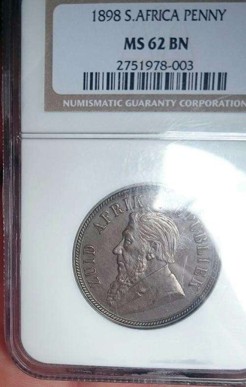 Zar 1898 penny graded ms 62 by ngc. Excellent coin.
