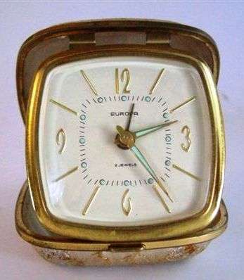 Vintage Antique Europa  Travel Clock (2jewels W/Germany)