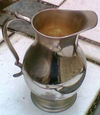 STUNNING BIG 2lt, METAL/BRASS EWER