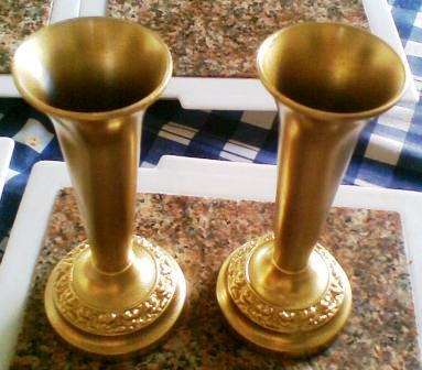 Stunning Metal Vases (Pair)