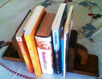 Vintage BOOK ENDS (WOOD )