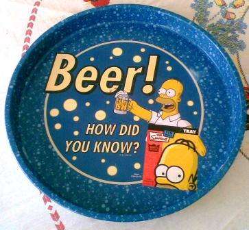 METAL/TIN DRINKS TRAY (BART SIMPSON)