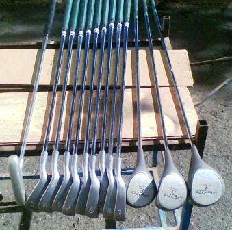 EEE 3 ZZZ SET OF GOLF CLUBS & WOODS