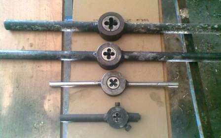 6-8-10-12mm Thread Dies holders home/made