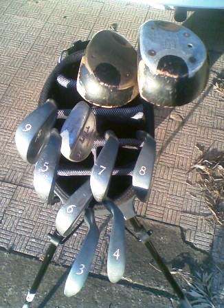 SET THE CAT GOLF CLUBS3-9 ,SW 2+ WOODS +PINSEEKER BAG