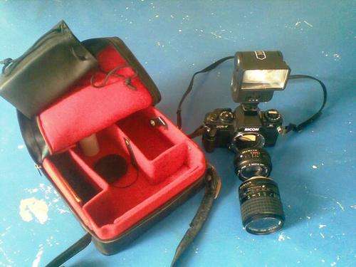 Vintage RICOH  XR-F Camera +LENS +FLASH+BAG