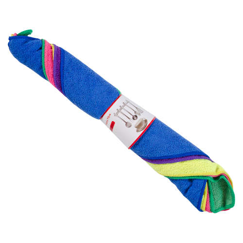 FMF 5 Pack Plain Assorted Micro Fibre Cloth 35x35cm