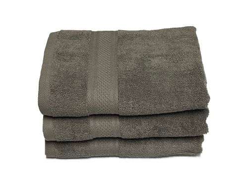 FMF 3 Pack Soft Hand Towel 50 x 100cm - Light Grey