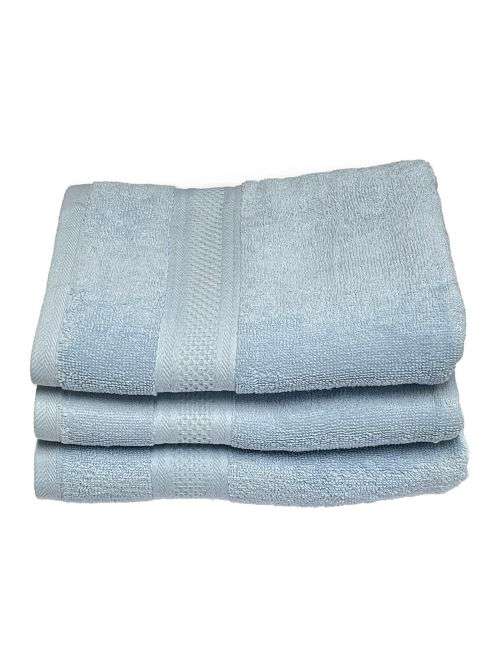 FMF 3 Pack Soft Hand Towel 50 x 100cm - Sky Blue