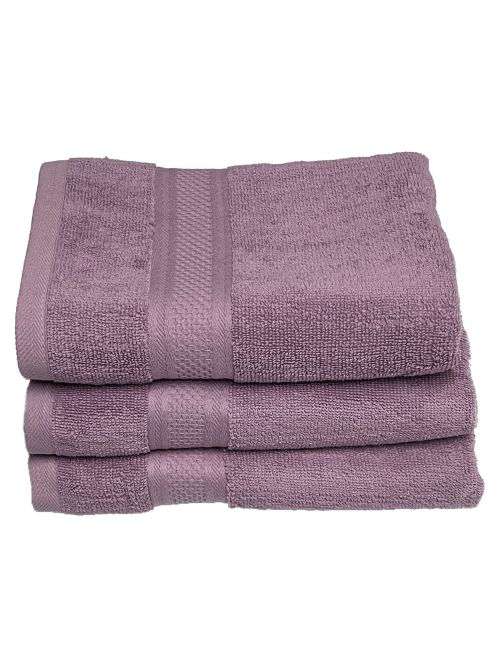 FMF 3 Pack Soft Hand Towel 50 x 100cm - Purple