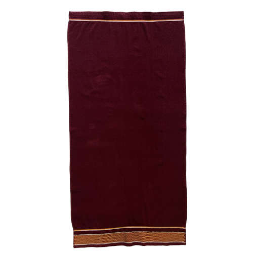 FMF 2 Pack Dobby Bath Towel 70 x 145cm - Maroon