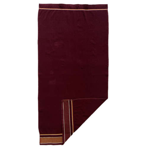FMF 2 Pack Dobby Bath Towel 70 x 145cm - Maroon