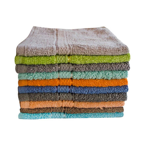 FMF 10 Pack Assorted Face Cloths 33 x 33cm