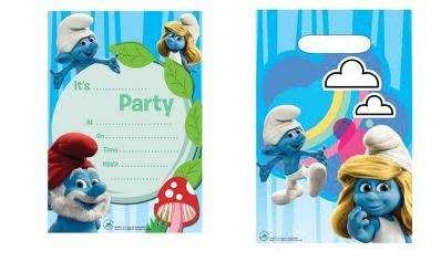 SMURF INVITATIONS & PARTY PACKS