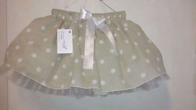 Polka dot skirt with tulle. Size 4-5 yrs