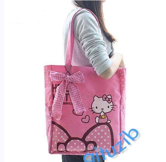 Sanrio - Genuine -Stunning Hello Kitty shopping bag with large bow for women - size large